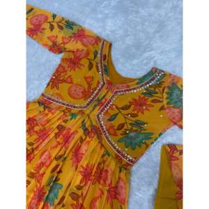 Diseñador de impresión digital vestido de noche vestido de fiesta con Dupatta - Product Image 5