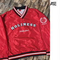 Blouson coupe-vent personnalisé en satin pour homme, style universitaire, col en V, brodé, uniforme sportif scolaire, fournisseur OEM