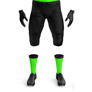 Ensemble d'uniformes de football américain personnalisés OEM bicolores, maillots et pantalons respirants en sergé pour hommes et jeunes, tenue de football américain - Product Image 4