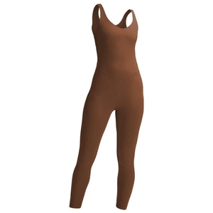 Conjunto Deportivo de Yoga de Una Pieza Personalizado, Sin Costuras, Transpirable, de Nailon, con Tirantes Ajustables de Longitud Completa y Cuello en V para Mujer - Product Image 2