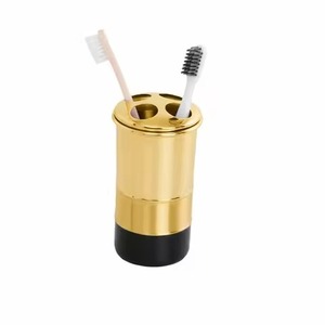 Rose Gold Plated Modern Stainless Steel <b>Toothbrush</b> <b>Holder</b> Metal Countertop Organizer Stand Bathroom Accessory Multi-Slot - Product Image 6