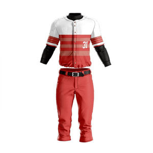 Uniforme de Béisbol de Buena Calidad con Nuevo Diseño en Diferentes Tallas, Hecho de Poliéster, Diseño Personalizado de Alta Demanda - Product Image 1