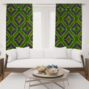 Rideau imprimé tie-dye bohème en coton, panneau décoratif pour fenêtre, idéal pour hôtels, cafés, appartements, taille personnalisée, vente en gros, Inde - Product Image 1