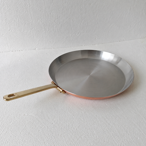 Premium Copper Flat <b>Pan</b> with Stainless Steel Interior, Crepe <b>Pan</b>, Dosa <b>Pan</b>, Heavy Duty Kitchen Cookware OEM ODM - Product Image 2