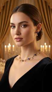 Colgante Vintage Regency con Zafiro Natural, Plata 925, Baño de Oro, Engaste en Bisel, Joyería Elegante, Regalo de Compromiso - Product Image 6