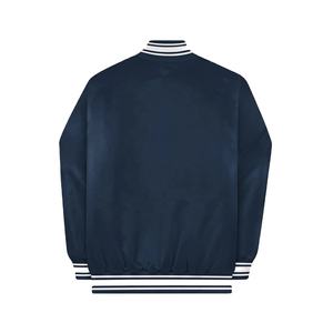 Veste de baseball en toile de qualité supérieure, personnalisée, en gros, 100% polyester satiné, style bomber universitaire, logo frontal, haute rue - Product Image 6