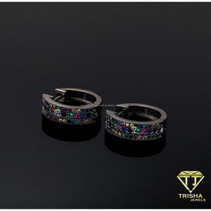 Anillo de Plata de Ley 925 con Diamantes Cultivados en Laboratorio Multicolor, Detalles de Piedras Brillantes, Joyería de Moda de Lujo Premium para Mujer - Product Image 1