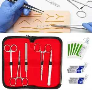 Kit d'entraînement à la suture pour étudiants en médecine, comprenant fil, aiguille, coussinet en silicone et instruments chirurgicaux – Salaar Industry - Product Image 2