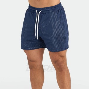 Shorts Deportivos Personalizados de Cintura Media, Antiarrugas, Ligeros, de Malla, para Suministro al por Mayor con Impresión y Marca - Product Image 2