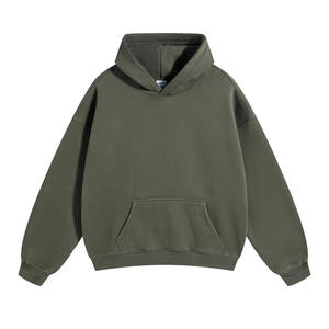 Sweat-shirt à capuche gris pour homme, coupe ample, décontracté, couleur unie, pour l'automne - Product Image 6