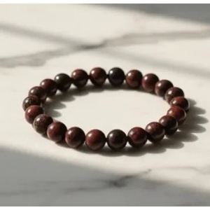 Bracelet de vitalité artisanal en pierre de sang naturelle, perles de cristal, Inde, vente en gros, bracelet de guérison, bracelet perlé, bracelet en cristal - Product Image 1
