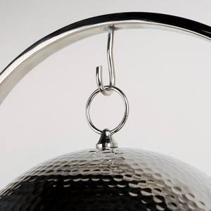 Moderno calentador de comida de acero inoxidable martillado con caligrafía árabe en relieve, con tapa colgante, súper redondo, para catering de Ramadán. - Product Image 3