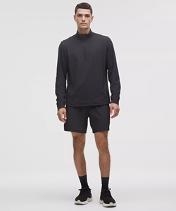 Men's Textured Half-Zip Long Sleeve Top Black Dot Pattern Breathable Regular Fit All Seasons Sweatshirt - Product Image 3