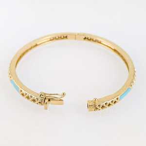 Colorful Brass Resin Bangles Light Turquoise Color Fashion Jewelry Best Gift for <b>Girlfriend</b> Product Manufacturer From India - Product Image 4
