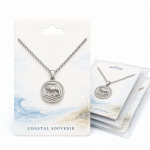 Collar con Colgante de Camarón Personalizado para Festivales de Mariscos y Recuerdos - Product Image 1