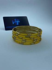 Women's Fashion Brass <b>Resin</b> Bangles Sustainable Handmade Custom Logo Private Label Ethnic Style Party Occasion Uttar Pradesh - Product Image 5