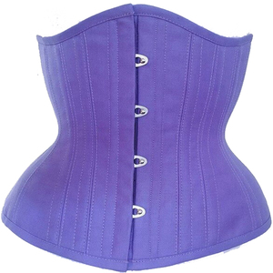 Corset en satin rose pour femme, gaine amincissante à maintien ferme, avec fermeture à agrafes, respirant, pour usage quotidien, taille adulte - Product Image 6