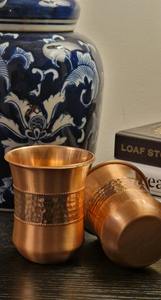 Ensemble de tasses et verres en cuivre de haute qualité, vaisselle en cuivre pur, idéal pour l'eau, le thé, le café, la bière, la table à manger et le service des invités - Product Image 2