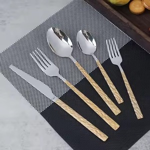 Collection de luxe pour la salle à manger : Ensemble de couverts en métal, cuillère, fourchette, couteau en acier inoxydable, finition élégante pour la cuisine - Product Image 6