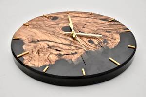 Wood & resin <b>wall</b> <b>clock</b> Unique <b>wall</b> <b>clock</b> Rustic <b>clock</b> Epoxy resin wood Modern home <b>decor</b> Housewarming gift Wedding gift - Product Image 2