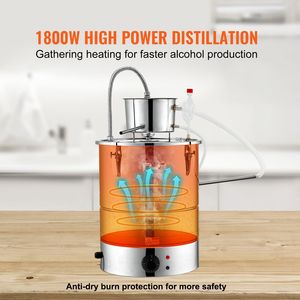 Kit de Destilación Casera Eléctrico con Alambique de Acero Inoxidable de 9 Galones/30 Litros y Bomba - Product Image 2
