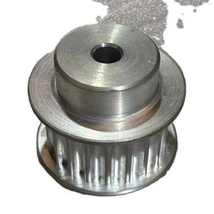 26T 5M HTD AT10 AT20 HTD TIMING <b>PULLEY</b> 25MM BELT WIDTH SHAFT LOCK KEYLESS STEEL MATERIAL FLANGE FITTED BLACKODISED EN8 <b>PULLEY</b> - Product Image 2