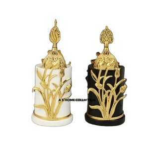 Tendance Décoratif Or Finition Porte-Encens élégant design de feuille de laiton Brûleur Unique - Product Image 1