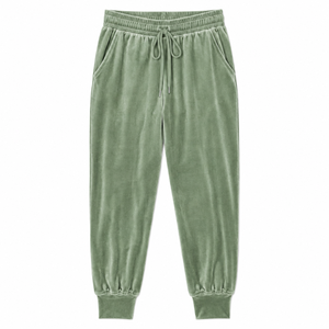 Womens Velour <b>Jogger</b> Sweatpants Elastic Waist Drawstring Plush <b>Velvet</b> High Waist Casual Streetwear Loungewear Sportswear ODM - Product Image 3