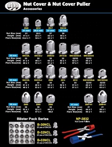 Couvercle d'écrou de roue en acier inoxydable 30MM Application d'écrou de roue de camion SNC30 pour voitures - Product Image 6