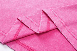 T-shirts décontractés à manches courtes au design unique, avec logo personnalisé, effet délavé à l'acide, de haute qualité, couleur unie et faible MOQ. - Product Image 2