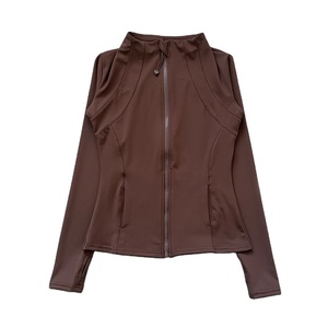 Chaqueta Deportiva de Manga Larga con Cierre y Cuello Alto para Mujer, Ropa Deportiva Ajustada para Yoga, Correr, Transpirable y Cómoda - Product Image 4