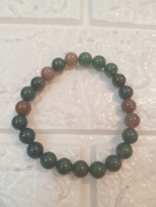 Bracelet perlé classique vintage Amaira Jewels, pierre naturelle, jade vert, rouge, forme de boule, unisexe, bijoux de mariage, imitation perle - Product Image 2