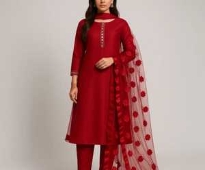 Dupatta Rosa Bordada con Colgante de Moneda Dorada, Estilo Tradicional para Bodas de Mujeres en India y Pakistán - Product Image 3