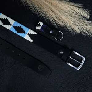 Ceinture en cuir artisanale POLO SPORTS GAUCHO ARGENTINA, design personnalisé, couleur au choix, avec boucle, création de designer. - Product Image 5