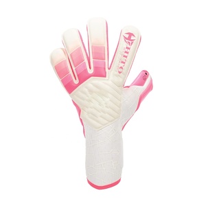 Gants de gardien de but de football personnalisés de qualité supérieure 2026, paume avant en latex allemand, dos en relief et impression en silicone, coupe hybride - Product Image 2