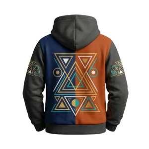 ผู้ผลิตเสื้อผ้าบุรุษคุณภาพสูง เสื้อฮู้ดดี้ผ้าฝ้าย ยูนิเซ็กซ์ หนานุ่ม สตรีทแวร์ ทันสมัย พิมพ์ลายพัฟ แฟชั่นฤดูหนาว เสื้อผ้าฟลีซ - Product Image 3