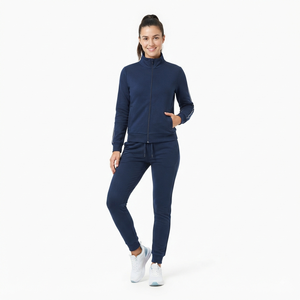 Vêtements de sport pour femmes OEM ODM, ensemble décontracté, veste à capuche en polyester à séchage rapide et pantalon de jogging - Product Image 1