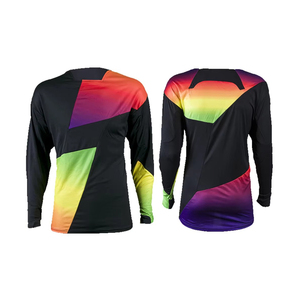 เสื้อเจอร์ซีย์โมโตครอสแบบสั่งทำพิเศษ แขนยาว ระบายอากาศได้ดี สำหรับเสื้อผ้า Fox แบบซับลิเมชั่น ไซส์ใหญ่ สำหรับฤดูร้อน ขายส่ง - Product Image 1