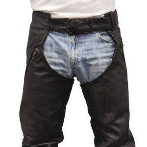Chaps d'équitation western en cuir véritable de haute qualité pour hommes et femmes, chaps d'équitation longs de haute qualité - Product Image 4
