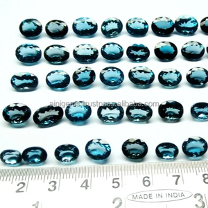 Piedra preciosa natural de Topacio Azul de Londres, 6x4mm, 7x5mm, 8x6mm, tamaño facetado, piedra de Topacio Azul de Londres azul profundo a precio mayorista - Product Image 1