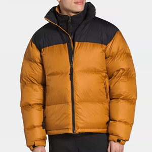 Custom High Quality <b>Waterproof</b> Stand Collar Puffer <b>Jacket</b> Front High Street Fashion <b>Winter</b> Breathable NylonPolyester Material - Product Image 1
