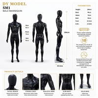 Mannequin ajustable corps entier, mannequin masculin sexy amovible pour l'affichage de vêtements