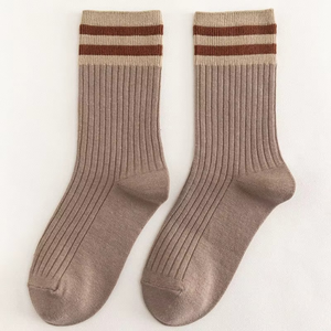 Chaussettes de sport d'hiver pour femmes, longueur mi-mollet, 100 % coton molletonné, séchage rapide, respirantes, avec personnalisation du corps et du bord du mollet - Product Image 1