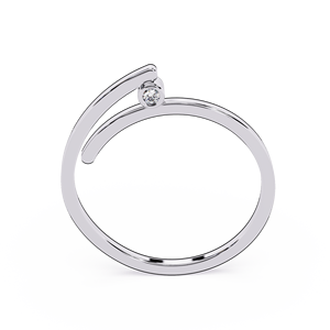 Anillo de Diamante Cultivado en Laboratorio con Corte Redondo de Oro de 10K, Certificado por IGI, para Compromiso, Promesa o Aniversario - Product Image 1