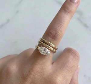 Bague de fiançailles ajustable en or 14 carats plaqué or, motif serpent enroulé, avec diamant taille marquise de 1,5 carat pour femme, bijou statement en forme de serpent - Product Image 6