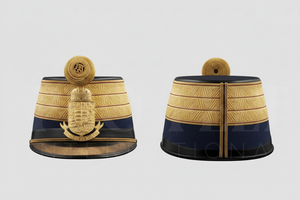 Premium Quality Embroidered Peak Cap Gold Pattern Decorative Adjustable Outdoor Uniform Style Headwear Custom Handmade Design - Product Image 2