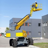 Plataforma Elevatória Articulada Elétrica Móvel com Altura de Trabalho de 24m, Rotação de 360°, Capacidade de Carga de 180kg, Montagem Rápida e Transporte Fácil para Serviço de Campo