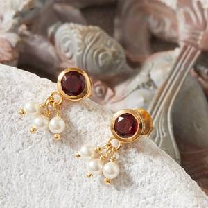 Pendientes de Perlas Blancas y Amatista 2026, Recién Llegados, Alta Calidad, Plata 925, Chapados en Oro, Joyería para Mujer - Product Image 2