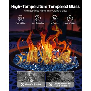 Vetro per Braciere Riflettente Resistente alle Alte Temperature da 10 LBS (4,5 KG) da 1/2 Pollice per Caminetti - Product Image 3
