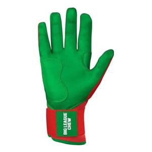Bruce <b>Bolt</b> Red Leather Batting Gloves Padded <b>Hook</b> And Loop Closure Unisex Adult Training Baseball Batting Gloves - Product Image 2